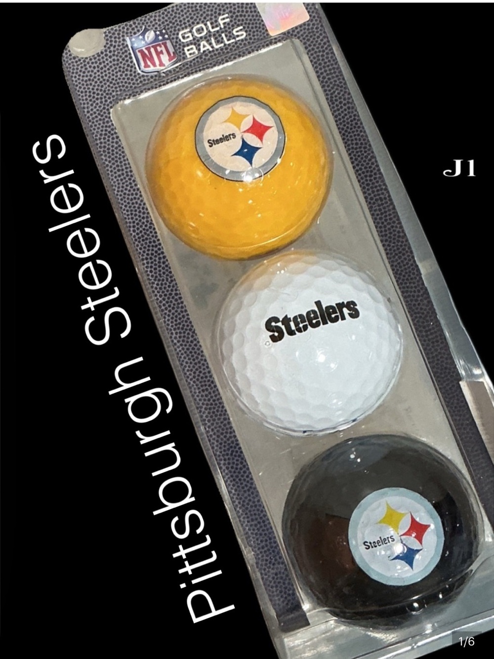 PITTSBURGH STEELERS Golf Ball Three Pack NEW